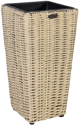 Picture of Home4you Flower Pot Wicker 28x28xH60cm Beige 35111