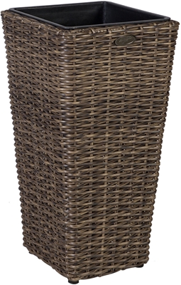 Picture of Home4you Flower Pot Wicker 28x60cm Dark Brown 35112