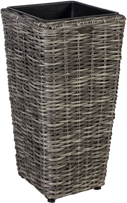 Picture of Home4you Flower Pot Wicker 28x60cm Gray 35114