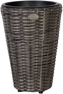 Picture of Home4you Flower Pot Wicker 28xH40cm Gray 35124