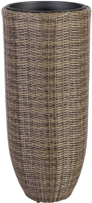 Picture of Home4you Flower Pot Wicker D46x105cm Dark Brown 35131