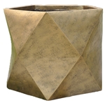 Show details for Home4you Flowerpot Cubo-2 D38xH30cm Antique Gold