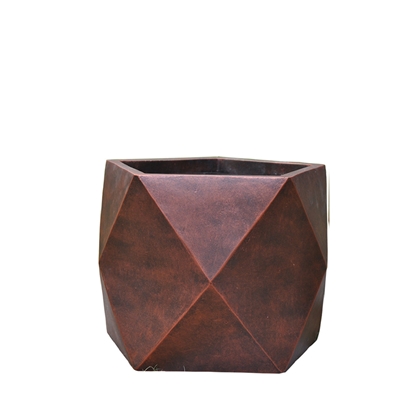 Picture of Home4you Flowerpot Cubo-3 D25xH20cm Bronze