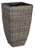 Show details for Home4you Flowerpot Wicker 21x21x36cm Grey