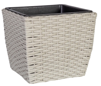 Picture of Home4you Flowerpot Wicker D21x21x18cm Grey