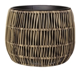 Show details for Home4you Flowerpot Wicker D27x15cm Brown