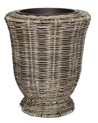 Picture of Home4you Flowerpot Wicker D28x32cm Grey