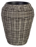 Show details for Home4you Flowerpot Wicker D28x35cm Grey