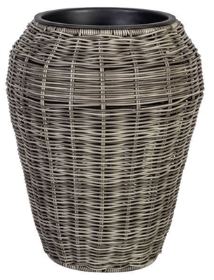 Picture of Home4you Flowerpot Wicker D28x35cm Grey