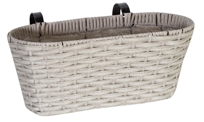 Picture of Home4you Wicker Balcony Box 40x18x16cm Light Grey