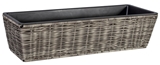 Show details for Home4you Wicker Flower Box 60x19x14cm Grey