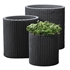 Picture of Keter Cylinder Planters 3pcs Grey