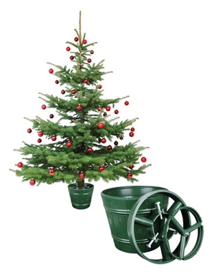 Picture of Christmas tree pot +2 rings, 29,5 cm, green