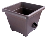 Show details for POT FLOWER BLACK 25X25 DARK BROWN (PLASTIA)