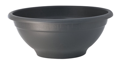 Picture of POT FLOWER BOWL 30X14 CM DARK GRAY (PLASTICOTTO)