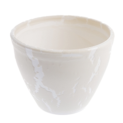 Picture of Flower pot Agava 3, 20cm, rough, white