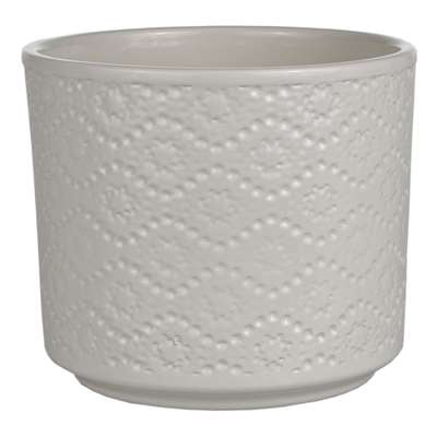 Picture of FLOWER POT FLORA 998 12CM CREAM