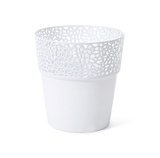 Show details for Flower pot Rosa, diameter 13cm, white