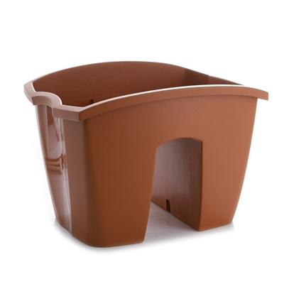 Picture of HINGED FLOWER POT 14021 LIGHT BROWN (PROSPERPLAST)