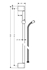 Picture of Shower stand with hose Crometta, length 90 cm, Hansgrohe
