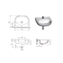 Picture of Sink Cersanit Market, 60x50x20cm, white