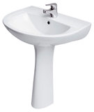 Show details for WASHBASIN PRESIDENT 60CM WITH HOLE (CERSANIT)