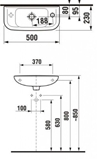 Show details for Jika Small Washbasin Olymp Taphole Left 50cm