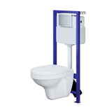 Show details for Toilet bowl with frame and button Cersanit S701-022