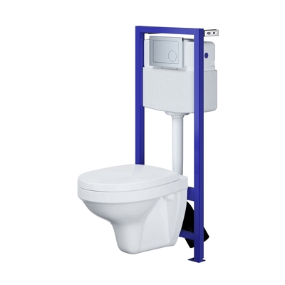 Picture of Toilet bowl with frame and button Cersanit S701-022