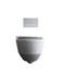 Picture of TOILET POT + LID SLIM + FRAME + BUTTON PRO RIML (LAUFEN)