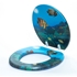 Picture of Toilet seat OKKO S701, blue with fish and soft coating