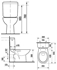 Picture of Toilet WC Jika Zeta, without lid, horizontal outlet