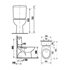 Picture of Toilet WC Jika Zeta, without lid, vertical outlet