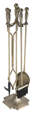 Picture of Fireplace accessory set Flammifera 1A, aged brass