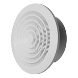 Show details for CEILING GRILLE ROUND NGA100MM, WHITE (EUROPLAST)