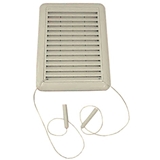 Show details for Ventilation grille with valve 12,5x8,5cm, white