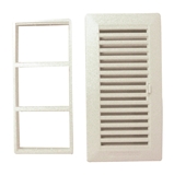 Show details for Ventilation grille with blinds 020121 14x27cm, white