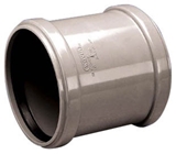 Show details for Sewer pipe double coupling Wavin D50mm, PVC