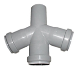 Show details for Sewer pipe crosspiece Magnaplast HTplus D50mm, 67 °, PP