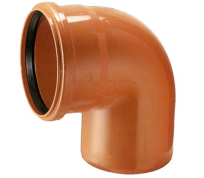 Picture of Outdoor sewer pipe 88.5 ° bend Wavin D160mm, PVC