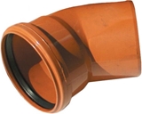 Show details for Magnaplast Sewage Elbow Pipe Brown 67° 160mm