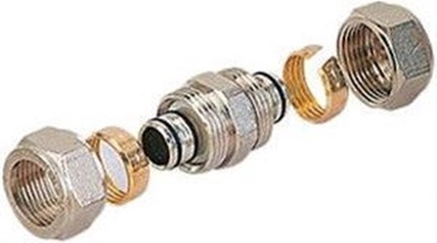 Picture of GTN PEX Pipe Coupling Nickel 16x20mm