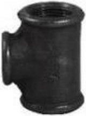 Picture of STP Fittings Cast Iron Reducing 3-Way Connector Black 2"x1 1/4"