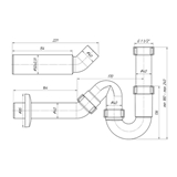 Show details for siphon sink 1 1 / 2x40 DY0136EU without cover (ANIPLAST)