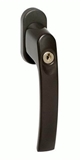 Show details for WINDOW HANDLE &quot;GAMMA&quot; WITH LOCK BROWN (BARCZ)