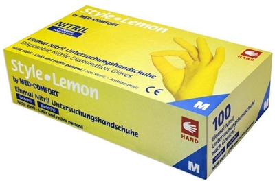 Picture of Ampri Med Comfort Style Lemon Nitril Powder Free Gloves S 100pcs