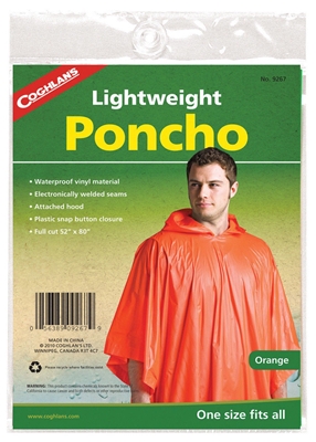 Picture of Coghlans Lightveight Poncho Orange