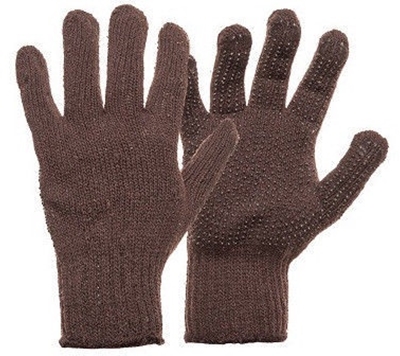 Picture of DD Knitted Gloves With PVC Dots Brown 11