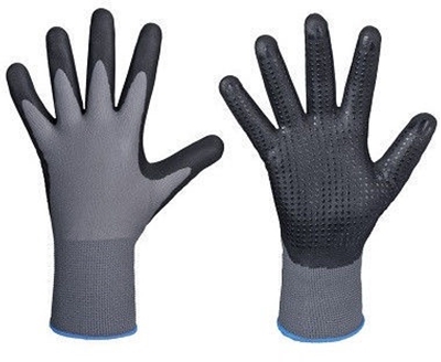 Picture of DD Nylon-Polyester Gloves With Dotted Nitrile Palm 10