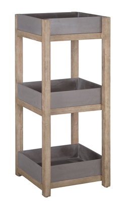 Picture of Home4you Sandstone Shelf 40x40x97cm Grey/Brown